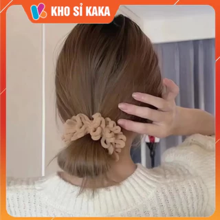 Dây buộc tóc, cột tóc Sợi scrunchies vải lông mền hàn quốc- KAKA