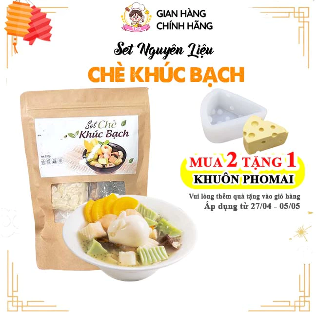 Sét Nguyên Liệu Làm Chè Khúc Bạch (Nấu 10-12 chén) Tặng Kèm Công Thức