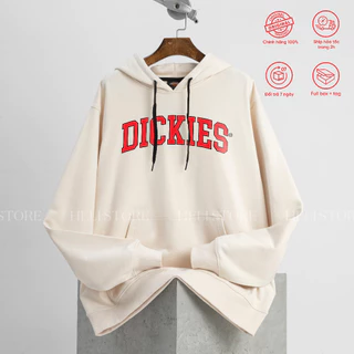 Áo hoodie nỉ kem Dickies nam nữ unisex form rộng basic in ngực chính hãng - Helistore