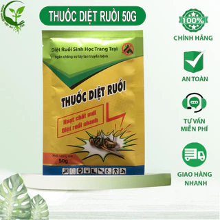 Thuốc Diệt Ruồi Sinh Học Diêt Ruồi Nhanh gói 50g EVA16 VietAu