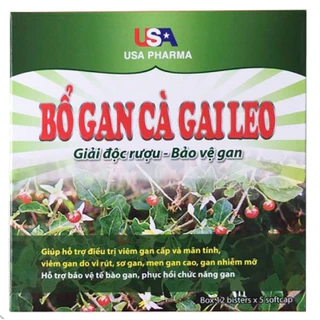 Bổ Gan Cà Gai Leo (USA Pharma) hộp 12 vỉ x 5 viên