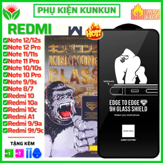 Cường lực KingKong Redmi Note 12 12s 11 11s Pro Note 10 Pro 9s 12C A1 A2+ K30 K40 K50 Gaming 10C 9 9A 9C 9T 8 7 Turbo 13