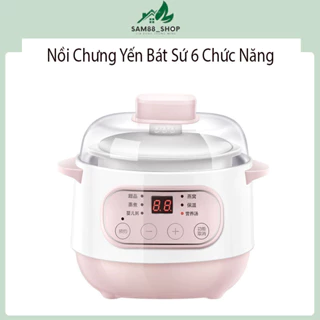 Nồi Nấu Cháo Chậm, Cách Thủy Đa Năng Bát Sứ Công Suất 200W Dung Tích 1 Lít - Bảo Hành 6 Tháng