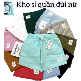 Quần Đùi Nữ Vải KaKi Co Giãn Lưng Thun Có Dây Hàng Đẹp