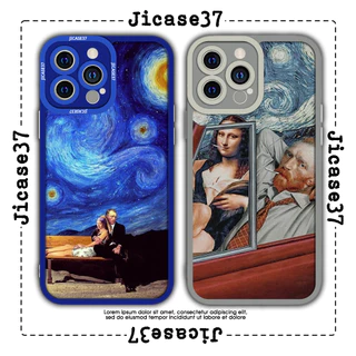 Ốp lưng iphone cạnh vuông JM CASE Vincent Van Gogh Mona Lisa phong cách vintage 6/6pl/6s/6spl/7/7pl/8/8pl/x/xs/11/12/13