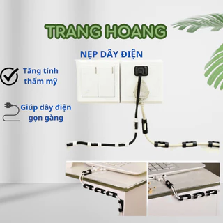 VỈ 20C KEO 3M MỚI Nẹp Cố Định Dây Điện Kẹp Giữ Cáp Sạc Nẹp Dây Điện Chống Rối Dán Tường