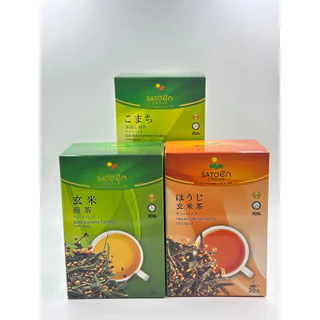 COMBO 3 HỘP TRÀ TÚI LỌC SATOEN BEST SELLER - GỒM: Komachi pha lạnh, Sencha Genmaicha gạo rang, Houjicha Genmaicha gạo ra