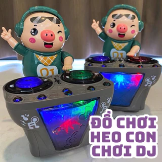 Heo Phát Nhạc - Chú Heo Chơi DJ Năng Động Siêu Dễ Thương Nhảy Theo Nhạc Và Đèn Cho Bé