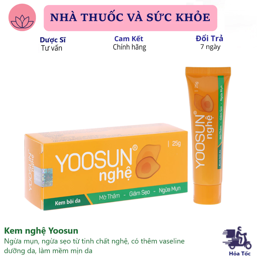 Kem nghệ Yoosun - ngừa mụn, ngừa sẹo từ tinh chất nghệ, có thêm vaseline dưỡng da, làm mềm mịn da