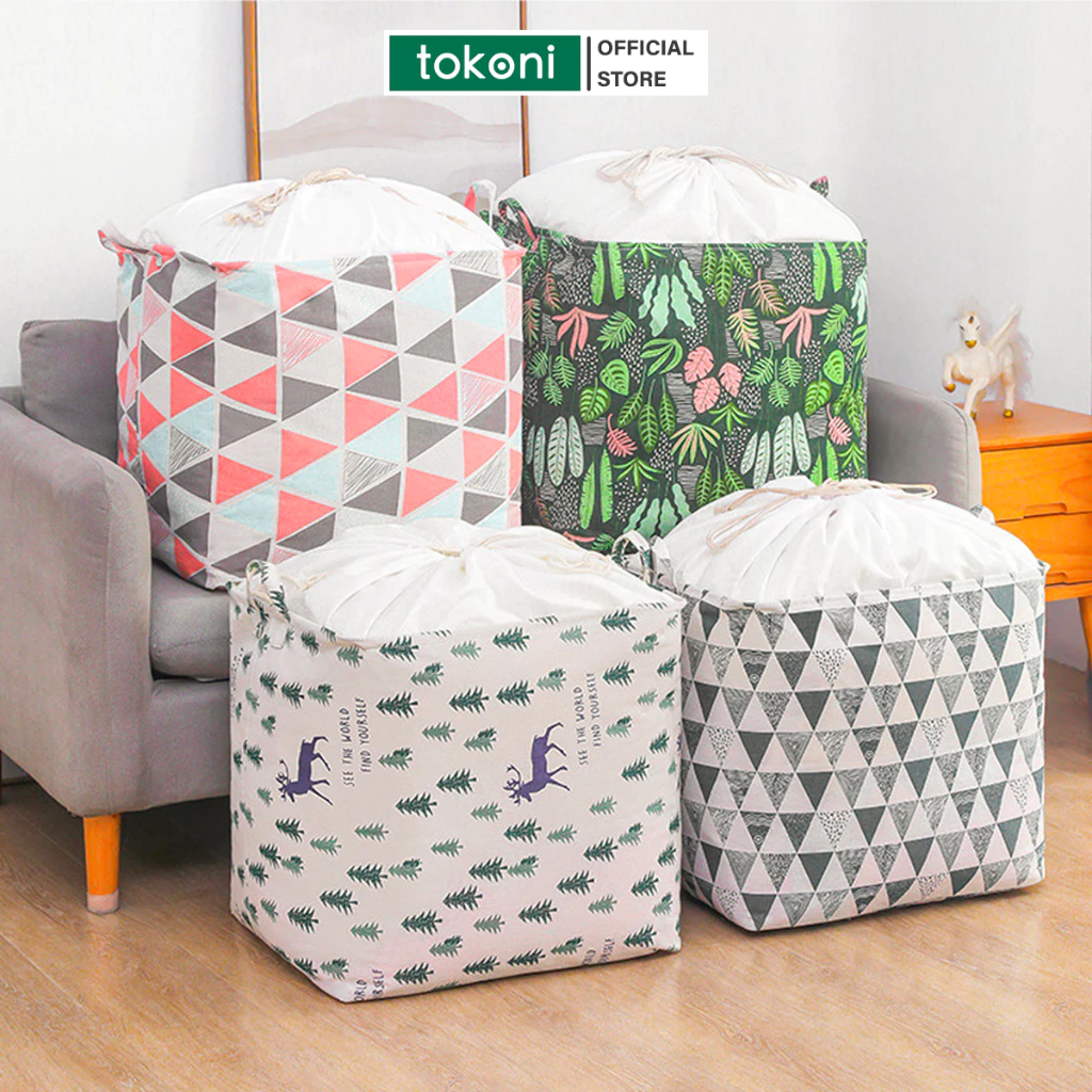 Cỡ Lớn Túi đựng quần áo chăn màn JYoohome Vải chống thấm nước, Giỏ đựng đồ đa năng có thể gấp gọn