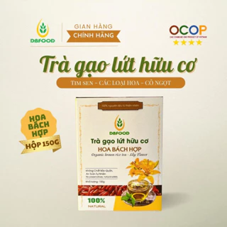 Trà gạo lứt Hoa bách hợp hỗ trợ giảm cân, tiểu đường, đẹp da, thanh lọc cơ thể