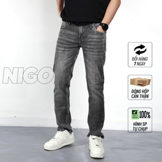 Quần jean nam xám Regular fit 78