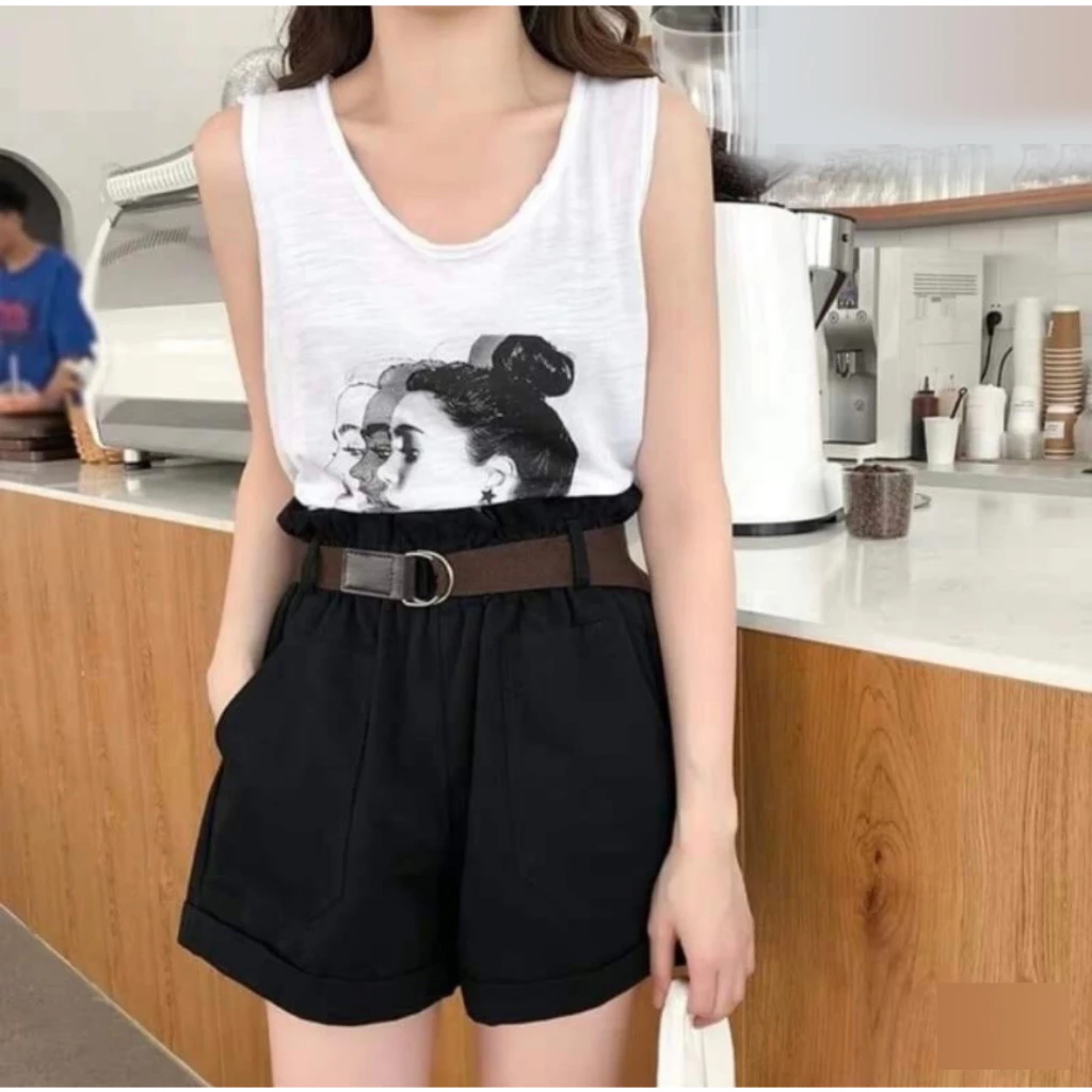 Áo ba lỗ in hình cô gái chất liệu thun cotton freesize dưới 65kg 3ỗ mùa hè nhiều màu áo sát nách bán chạy tanktop giá rẻ