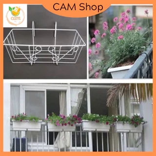 [Combo 5 cái]Giỏ sắt treo chậu hoa ban công hình chữ nhật, giá treo hoa ban công sơn tĩnh điện rau hoa cây cảnh loại 1