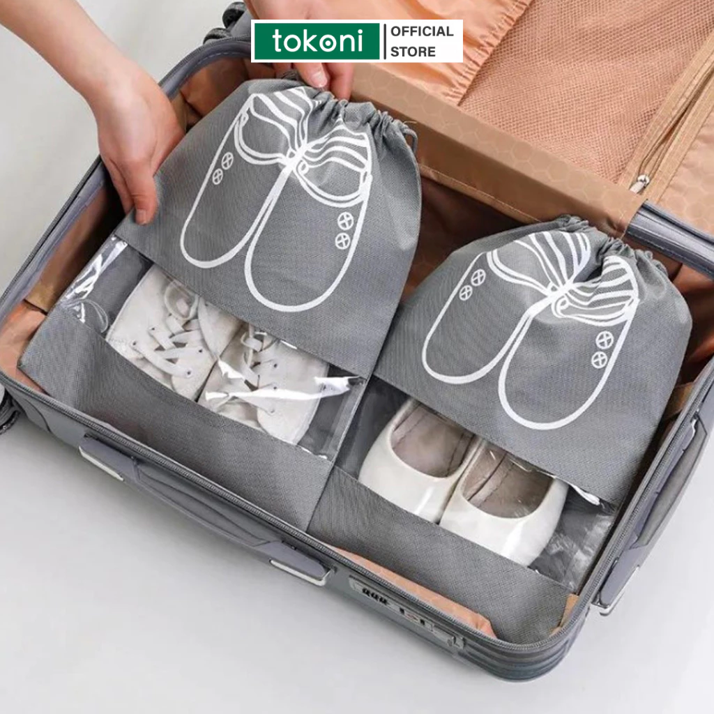 Túi Vải Đựng Giày Dép JYoohome Dây Rút Chống Bẩn Du Lịch Size Lớn Tiện Lợi Đẹp Mắt