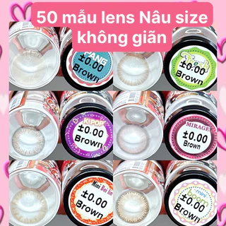 50 mẫu lens Nâu_Brown HOT  size không giãn 14,0 m- không độ- hàng mới_kính áp tròng nâu _Sam Eyes(FREE SHIP)