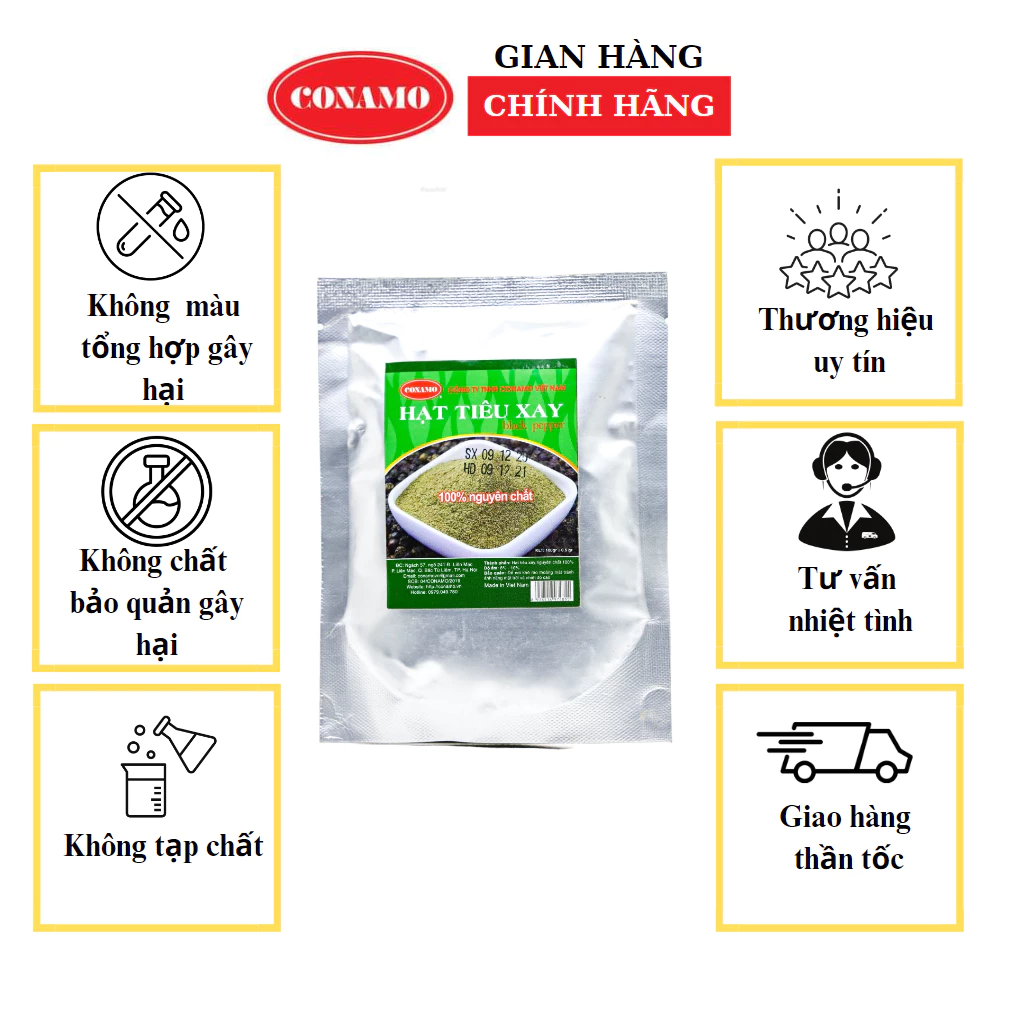 Tiêu gói xay 100g nguyên chất Conamo