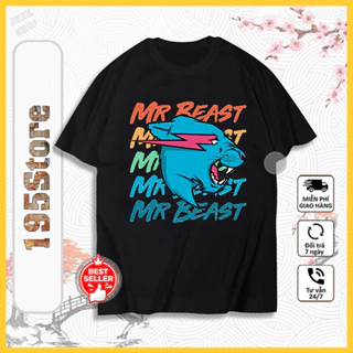 Áo Mr Beast - Áo in YouTube Mr Beast mẫu mới, chất cotton co giãn 4 chiều thoáng mát0