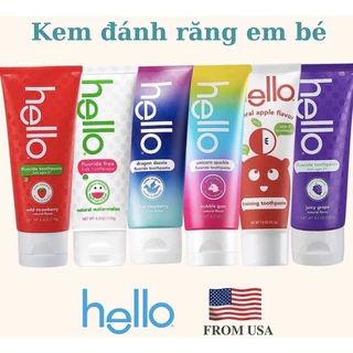 [NHẬP MỸ - AUTH - ĐỦ BILL] Kem Đánh Răng Hữu Cơ HELLO Organic cho bé mọi lứa tuổi 119g