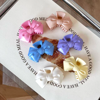 Kẹp tóc dáng nơ màu kẹo ngọt Modleaf Candy ribbon pin Hàn Quốc