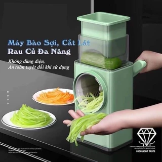 Dụng Cụ Quay Thái Cắt Bào Sợi Rau Củ Quả Đa Năng 4 in 1 bằng thép không gỉ Cỡ Lớn