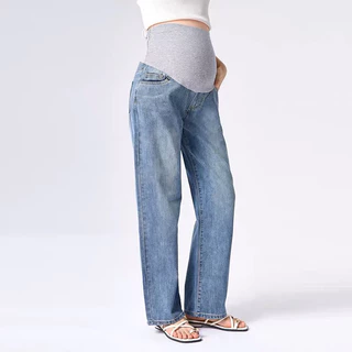 quần bầu jeans ống rộng , quần bầu thiết kế, quần bầu baobao_kidclub