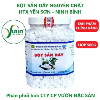 Bột sắn dây nguyên chất (Hộp 500g) CHÍNH HÃNG HTX Yên Sơn Ninh Bình giúp thanh nhiệt tốt cho tiêu hóa - Vườn Đặc Sản