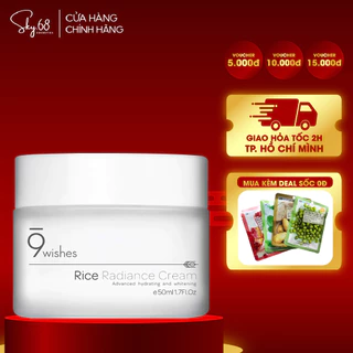 Kem dưỡng ẩm trắng da chiết xuất gạo 9 Wishes Rice Radiance Cream 50ml