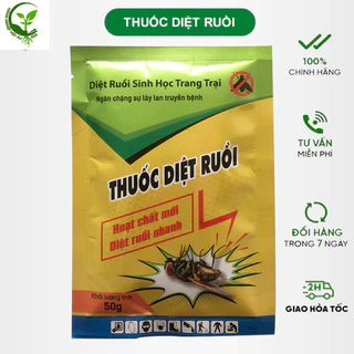 Thuốc Diệt Ruồi Sinh Học Diêt Ruồi Nhanh gói 50g EV16 VietAu