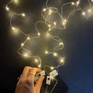 Dây đèn led trang trí fairylight đom đóm có sẵn pin dài 1m-2m-3m