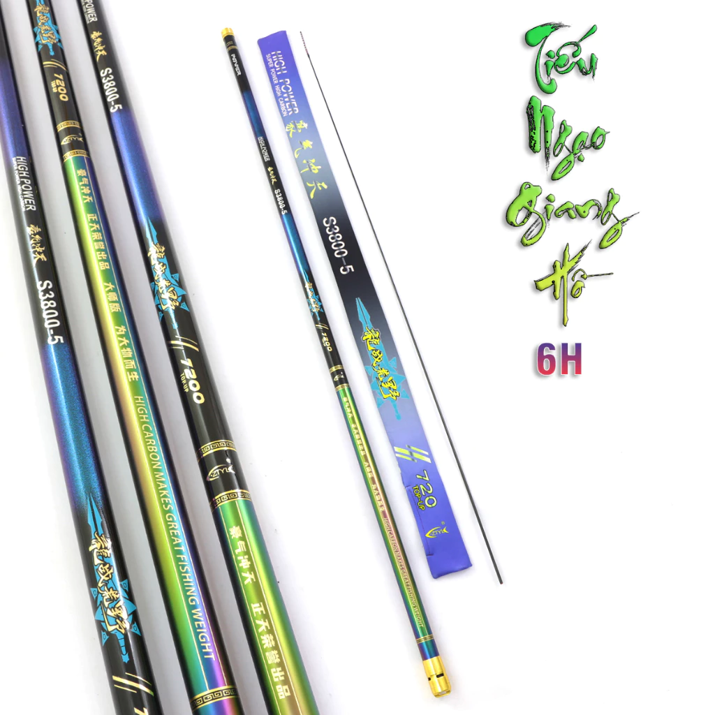 Cần Câu Tay Tiếu Ngạo Giang Hồ 6H Chất Lượng Cao- Tặng Kèm Đọt Phụ - 3m6 - 7m2 - BB41