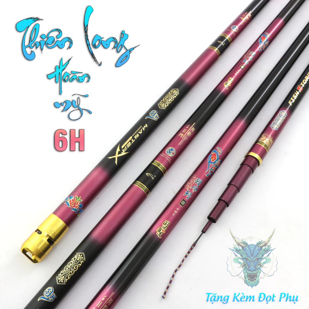 Cần Câu Tay Thiên Long Hoàn Mỹ 6H - Siêu Phẩm 2023 - Tặng Kèm Ngọn Phụ 3m6 - 7m2 - BB39