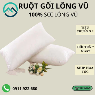 Ruột Gối Lông Vũ Bộ Ruột gối Nằm cao cấp - Kích Thước 50x70cm -45 x65cm