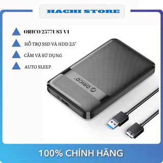 Box orico 2’5 hỗ trợ HDD & SSD ra cổng USB 3.0 ORICO 2577U3-V1 - Hàng Chính Hãng