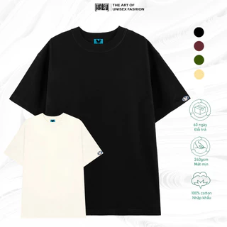 Áo Thun Lạnh Trơn TN12 Unisex Form Rộng HALEY Tay Lỡ Vải Cotton Thoáng Mát Basic Tee