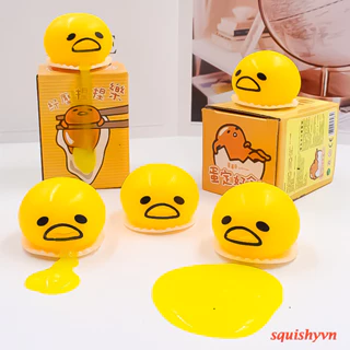 Trứng gà lòng đào lòng đỏ hút nhả slime quả trứng anh đào trứng biến thái squishy gudetama