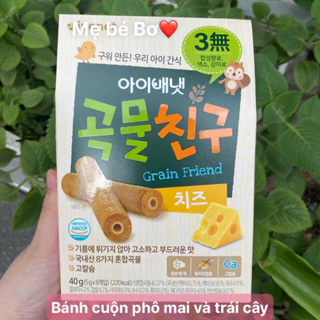 Bánh ngũ cốc cuộn Ivenet Hàn Quốc (Phô mai, Cam, Dâu, Việt Quất, Bí ngô, Khoai lang..) ăn dặm cho bé