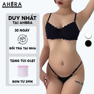 Set Đồ Lót Nữ Có Gọng AHBRA G30 Áo Bra Ren Cao Cấp Không Mút Thoải Mái Quyến Rũ Nội Y Thiết Kế