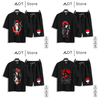 COMBO Áo thun + Quần : ADTStore x Naruto.  Áo Anime in hình Uchiha Itachi. Áo thoáng mát Unisex