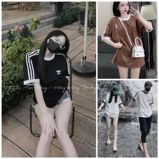 [Mã TOPS06 giảm đến 10k đơn 99k] Áo Cotton Khô Thêu Chữ Á DÌ ĐÁT MÃ MỚI VIỀN RÓT form rộng tay lỡ 🛍️ M142-