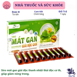 Siro mát gan giải độc thanh nhiệt thải độc cơ th, giúp giảm nóng trong.