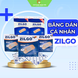 Băng Gâu ZILGO Hộp 102 Miếng Dán Vết Thương, Băng Cá Nhân Urgo, Băng Y Tế Sơ Cứu Vết Thương