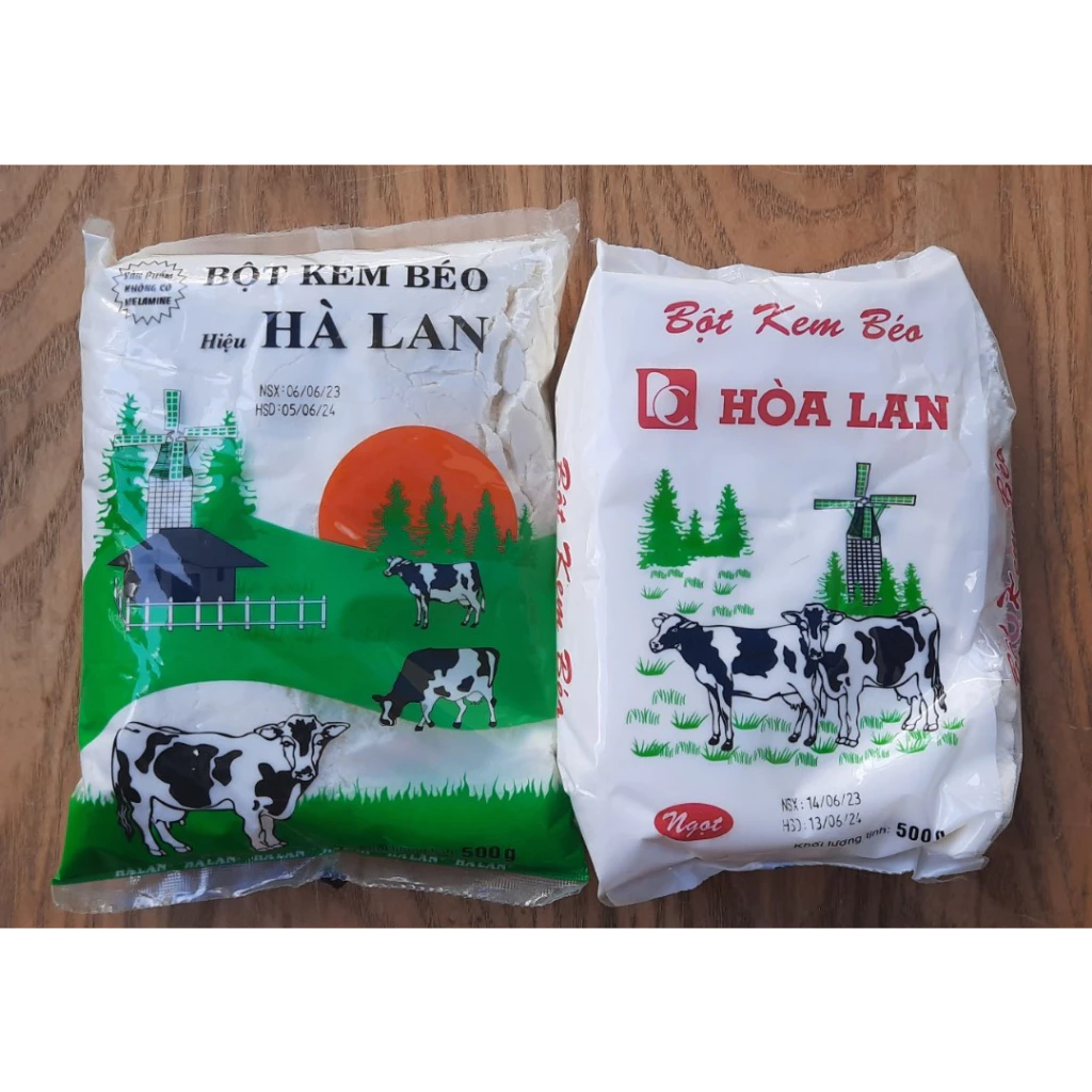 2 Bịch bột KEM BÉO Hà Lan và Hòa Lan (500gram/bịch) dùng pha chế