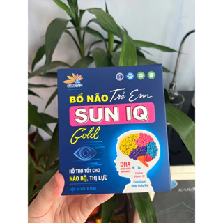 Siro Sun IQ Gold - Bổ sung DHA giúp bé mắt sáng, não khỏe, tập trung tốt, ghi nhớ nhanh - Hộp 30 gói