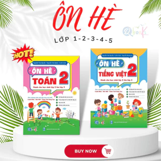 Sách- Combo Ôn Hè Toán và Tiếng Việt Lớp 4- Dành Cho Học Sinh Lớp 2 Lên Lớp 3