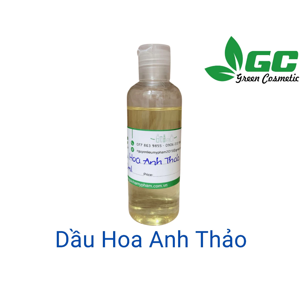 [HCM] Dầu Hoa Anh Thảo - Dầu dưỡng cho môi - nguyên liệu làm son - Greencosmetic 100mL