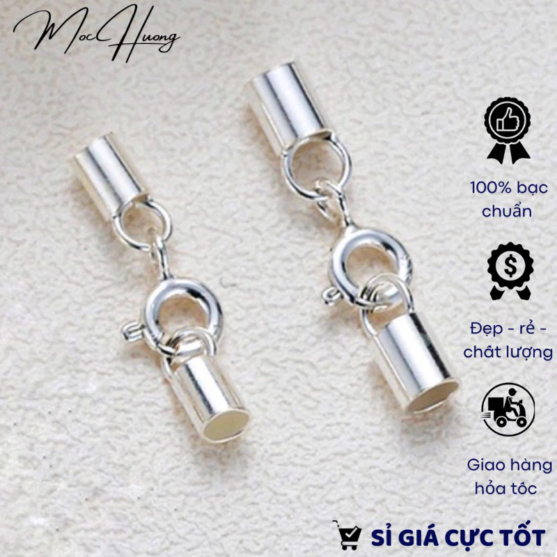 [S925] Khóa bạc đầu dây tự làm vòng tay, vòng cổ - TH464 MOCHUONG JEWELRY