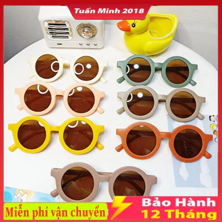 Kính Mát Mắt Tròn Nhiều Màu Chống Tia UV Phong Cách Hàn Quốc Cho Bé Trai, Bé Gái