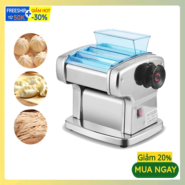 Máy cắt sợi mì 2 dao 135W cán mỏng cắt mì chạy điện tăng cao năng suất