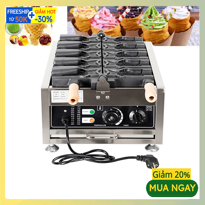 Máy làm bánh cá taiyaki, máy làm bánh cá 3000W kiểm soát nhiệt độ chính xác, bánh thơm ngon